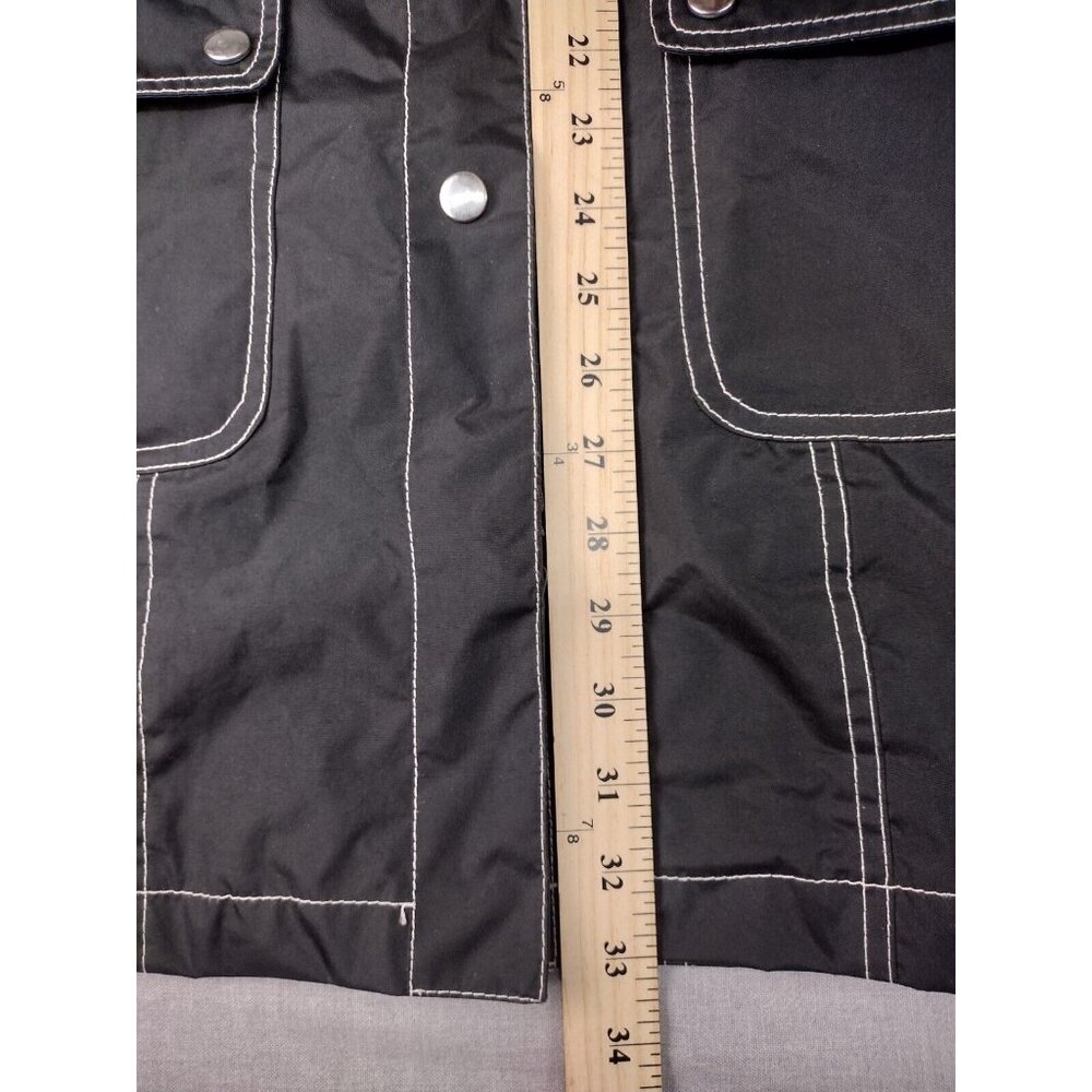 Jaclyn Smith Women's Black Medium Button White Contrast Stitching Jacket M USED - Picture 4 of 7